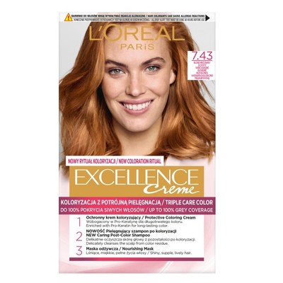 3600010023678 L'Oreal Paris Excellence Creme farba do włosów 7.43 Blond Mie