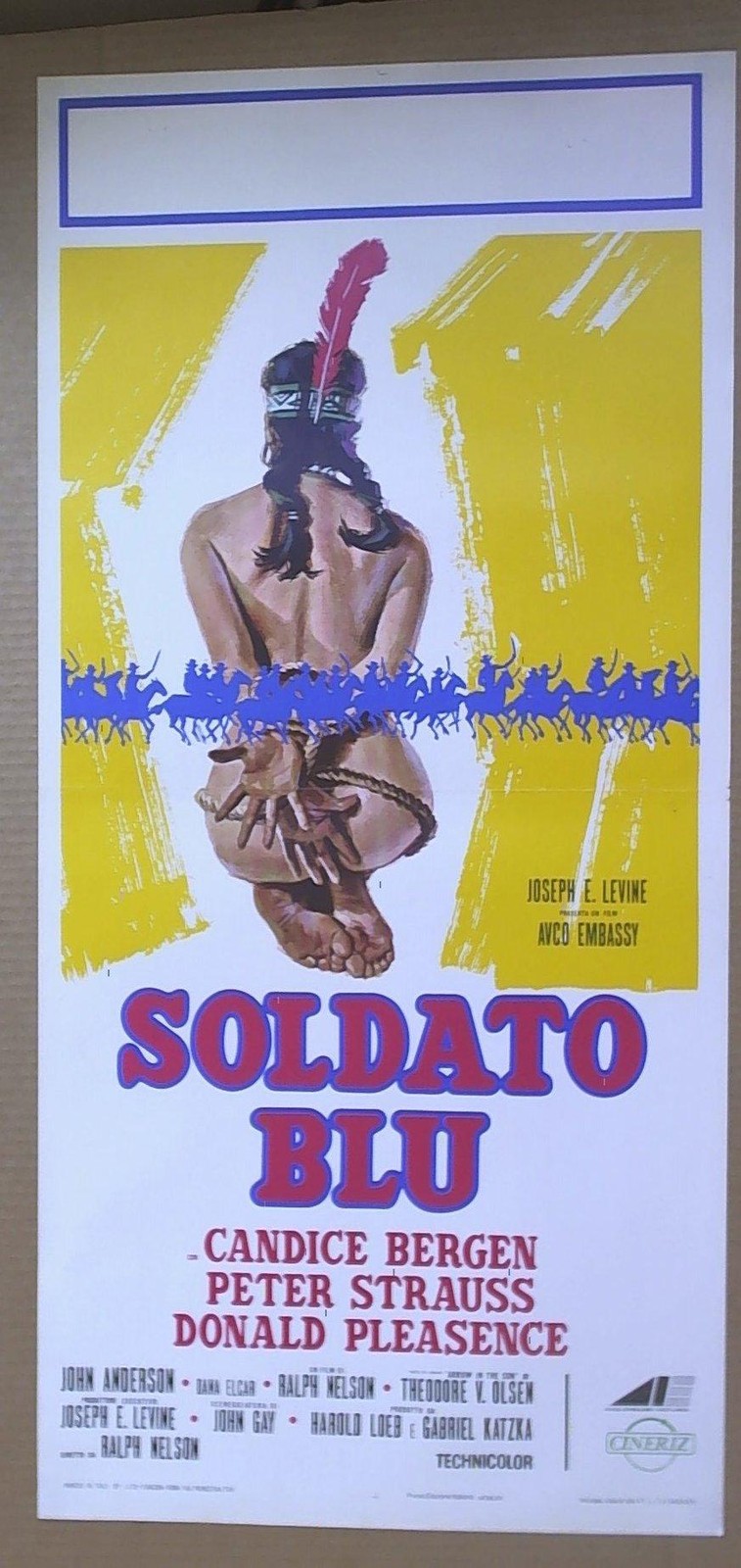 Locandina originale film Soldato blu (1970) - Regia di Ralph Nelson