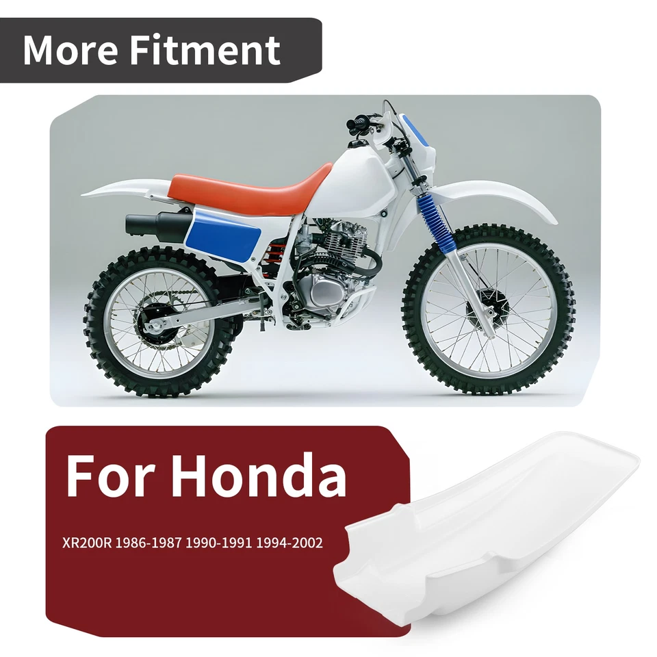 White Rear Fender Fits For Honda XR200R 1986-1987 1990-1991 1994-2002 Brand NEW - Изображение 2 из 4