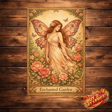 Whimsical Fairy Metal Sign 8x12 Magical Fantasy Home Wall Art Decor