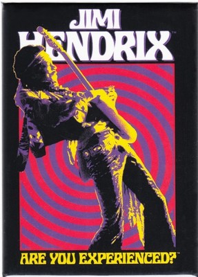 US Kühlschrank Magnet:  Jimi Hendrix - are you Experienced ? 9x6,3 cm