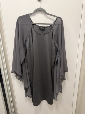 Iman Grey Dress Women s Size L