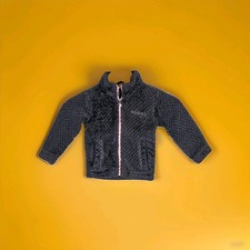 Columbia Fire Side Sherpa Full Zip Fleece Jacket Toddler Girls 2T Dark Gray Pink
