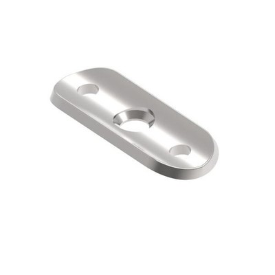 Anschraubplatte Handlaufhalter Edelstahl V2A AISI 304 Ø33,7 geschliffen