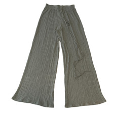 Asos Wide Leg Pants Womens Size 4 Green Stretch Belted