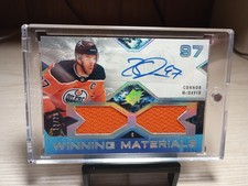 CONNOR McDAVID  AUTO 21-22 UD SPx Winning Materials Auto 12/25 #WM-CM SSP!