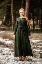 Wikinger Unterkleid Grün "Helga"; Mittelalter Kleid; Mittelalter Kostüm