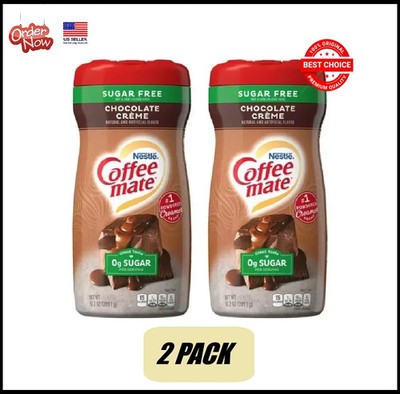 Nestle Coffee mate Chocolate Creme Sugar Free Powder Coffee Creamer, 10.2oz, 2PK