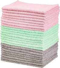 Amazon Basics Microfiber Cleaning Cloths, Ultra Soft and Absorbent
