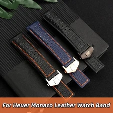 For TAG Heuer Monaco CAW211R CAW211T Breathable 22mm Genuine Leather Watchband
