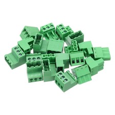 10PCS 3-Pin PCB Mount Screw Terminal Block Connectors, 5.08mm/0.2inch Pitch