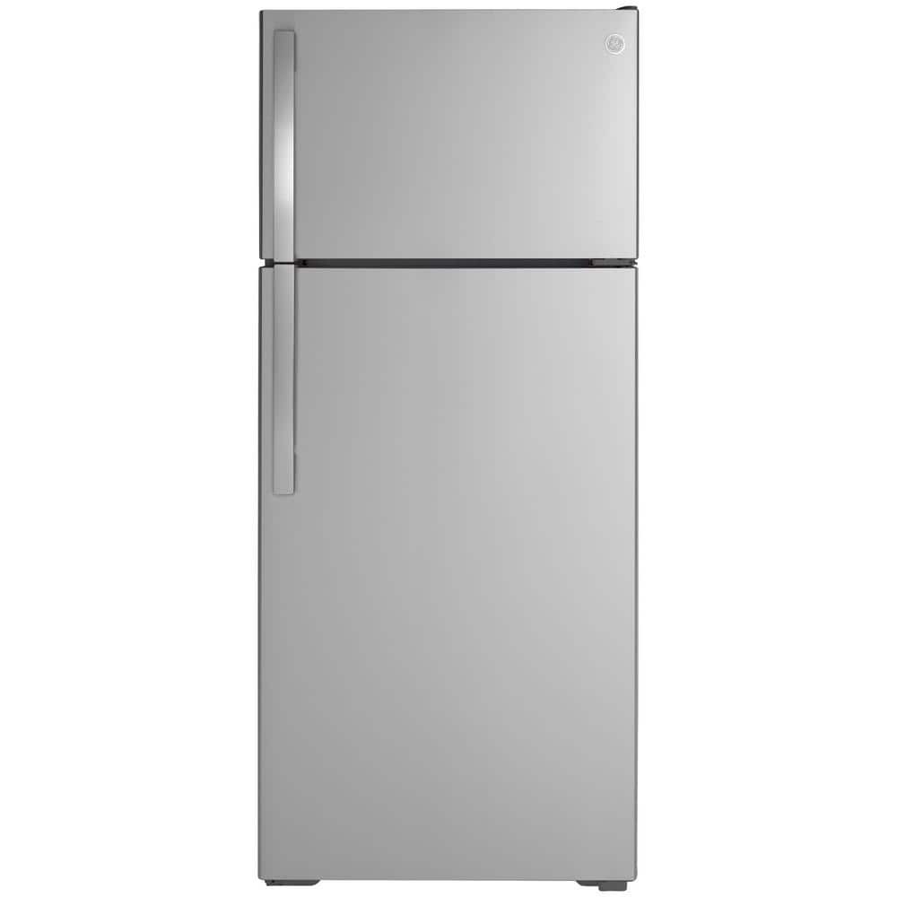 GE 17.5 cu. ft. Top Freezer Refrigerator in Stainless Steel, ENERGY STAR