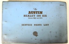 AUSTIN HEALEY 100 Six Illustrated Car Spare Parts List #AKD1151 BN7 BT7 BJ8