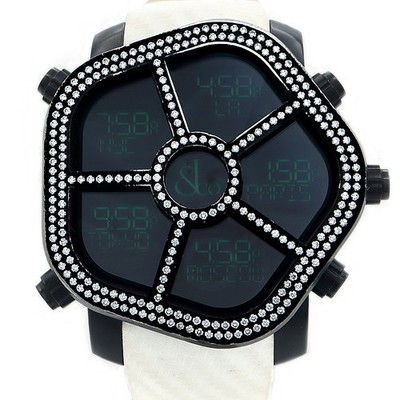 JACOB&Co. Five Time Zone Ghost Diamond Bezel 330.100.1 Black Men Digital Quartz