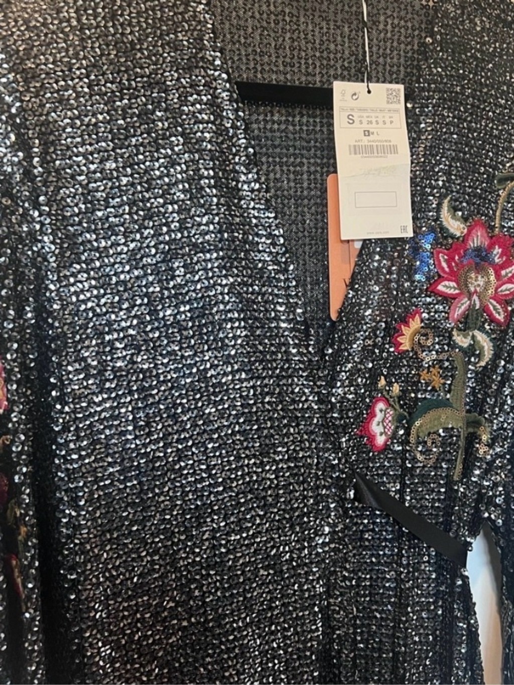 ZARA sequin Kimono fringe NWT- Alexis Rose- Schitt’s Creek RARE sold out S image 6