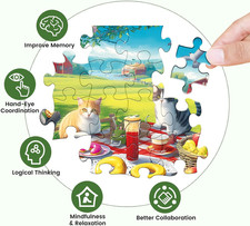 Jigsaw Puzzles 500 Pieces for Adults, Adult Puzzles Cat Puzzle Games Pieces F...