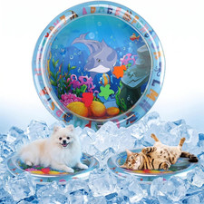 2 Pieces Upgraded Thickened Cat Water Mat,Water Sensory Play Mat with Fish  Int