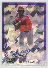 2020 Leaf Metal Draft 1990 Purple Crystals 1/10 Hector Yan #LA-HY1 Auto 0c3e