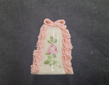 Irish Dresden Vintage Porcelain Pink Lace and flower design [SO]