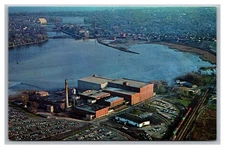 Neenah WI Wisconsin Kimberly Clark Corporation Mill Aerial View Chrome Postcard