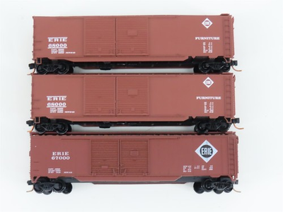 #ad LOT of 3 N Scale Atlas amp; Micro Trains MTL ERIE Railroad Double Door Box Cars $41.95
