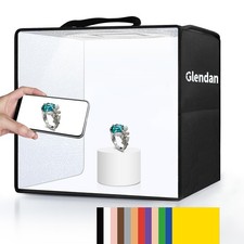 Glendan Mini Light Box Photography, 10"x10" Photo Studio Light Box, Portable ...