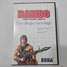 1986 Rambo First Blood Part II Sega Master System CIB Complete Game 1980s