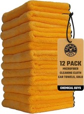 Chemical Guys Gold Microfiber Towels 12 Pack 16x16 Ultra Soft Scratch-Free Car D