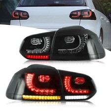 VLAND Smoked LED Tail Lights For Volkswagen VW Golf 6 MK6 2010-2014 w/Dynamic UK