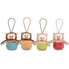 Nici, Wendekuscheltier Eule Oscar blau mit Loop, NICI GREEN, 4fach sortiert