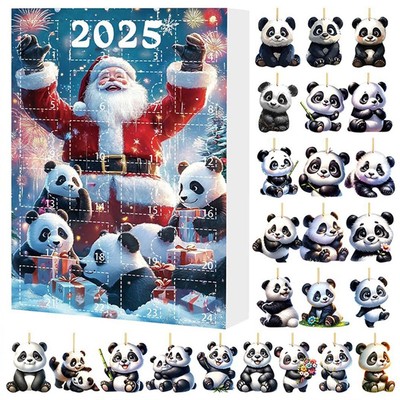 2025 Panda Countdown Kalender 24 Tage festliche Feiertage Überraschungen und Fr