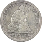 1853 Liberty Seated Silver Quarter Arrows and Rays VF Uncertified #354