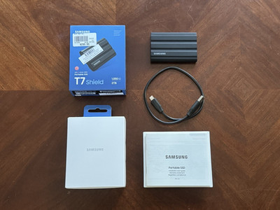 Samsung T7 Shield 2TB Portable External SSD - Black (MU-PE2T0S/AM)
