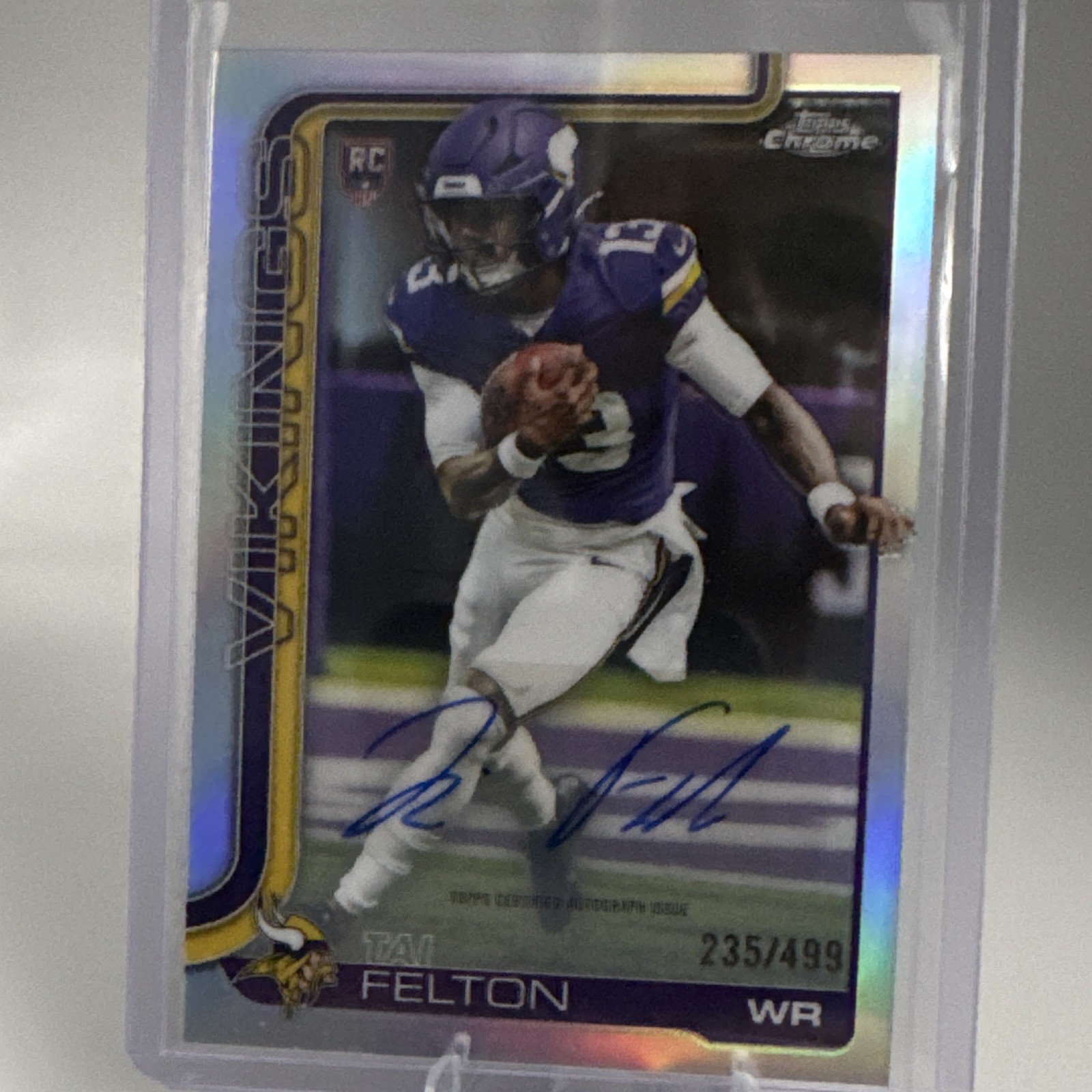 🔥🔥🔥2025 Topps Chrome - Rookie Autographs Tai Felton #RA-TF Refractor /499 