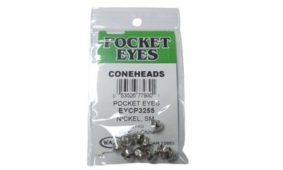Wapsi Pocket-Eye Coneheads Small Nickel Augen Fliegenbinden