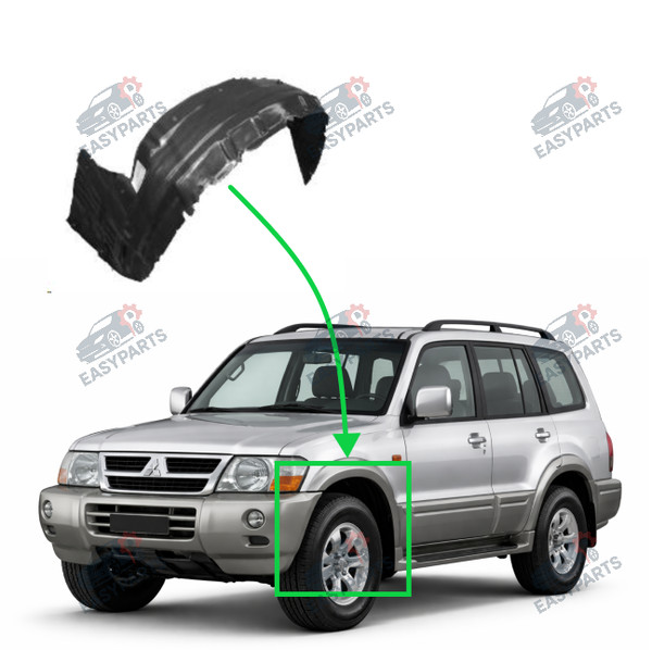 Radlauf StoßStange Locaro Vorne Links FüR Mitsubishi Pajero 2001 - 2006-image