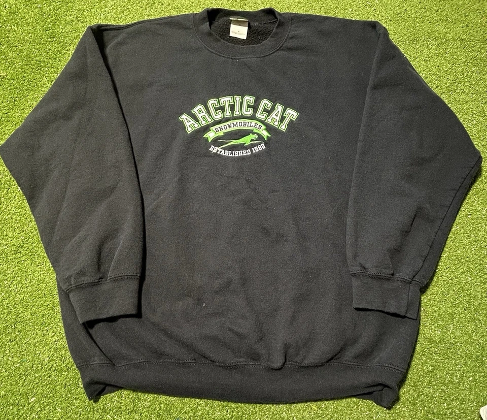 Sudadera De Colección Arctic Cat Moto de Nieve ArcticWear Cuello Redondo Para Hombre XL Negra Foto 2 de 4