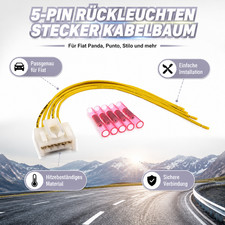 R&uuml;ckleuchte Reparatur 5-polig Stecker f&uuml;r Fiat Grande Punto Kabelbaum Stilo