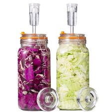 JILLMO Fermenting Jar, 2 Liter Glass Fermentation Kit 2 Liter, Transparent 