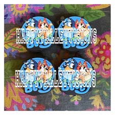4 Pce Cartoon Blue Dog Bluey Silicone Focal Beads DIY Jewelry Pens+ NEW Style #3