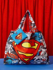 New DC 20” SUPERMAN Logo GYM Bag SUPER HERO Handbag Purse Tote Travel