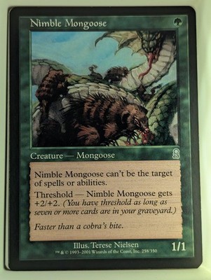 Nimble Mongoose 258 Uncommon Odyssey Magic: The Gathering Near Mint