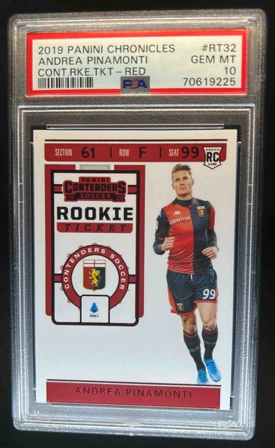 2019 Chronicles Andrea Pinamonti Contenders Rookie Ticket RC Red #RT-32 PSA 10