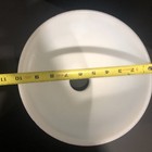 Vintage 10" White Milk Glass Horizontal Ribs Torchiere Lamp Light Shade — photo 4