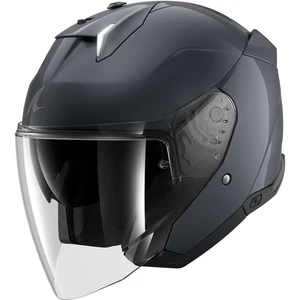 Shark Skwal i3 Jet Motorcycle Motorbike Helmet - Blank Gloss Anthracite
