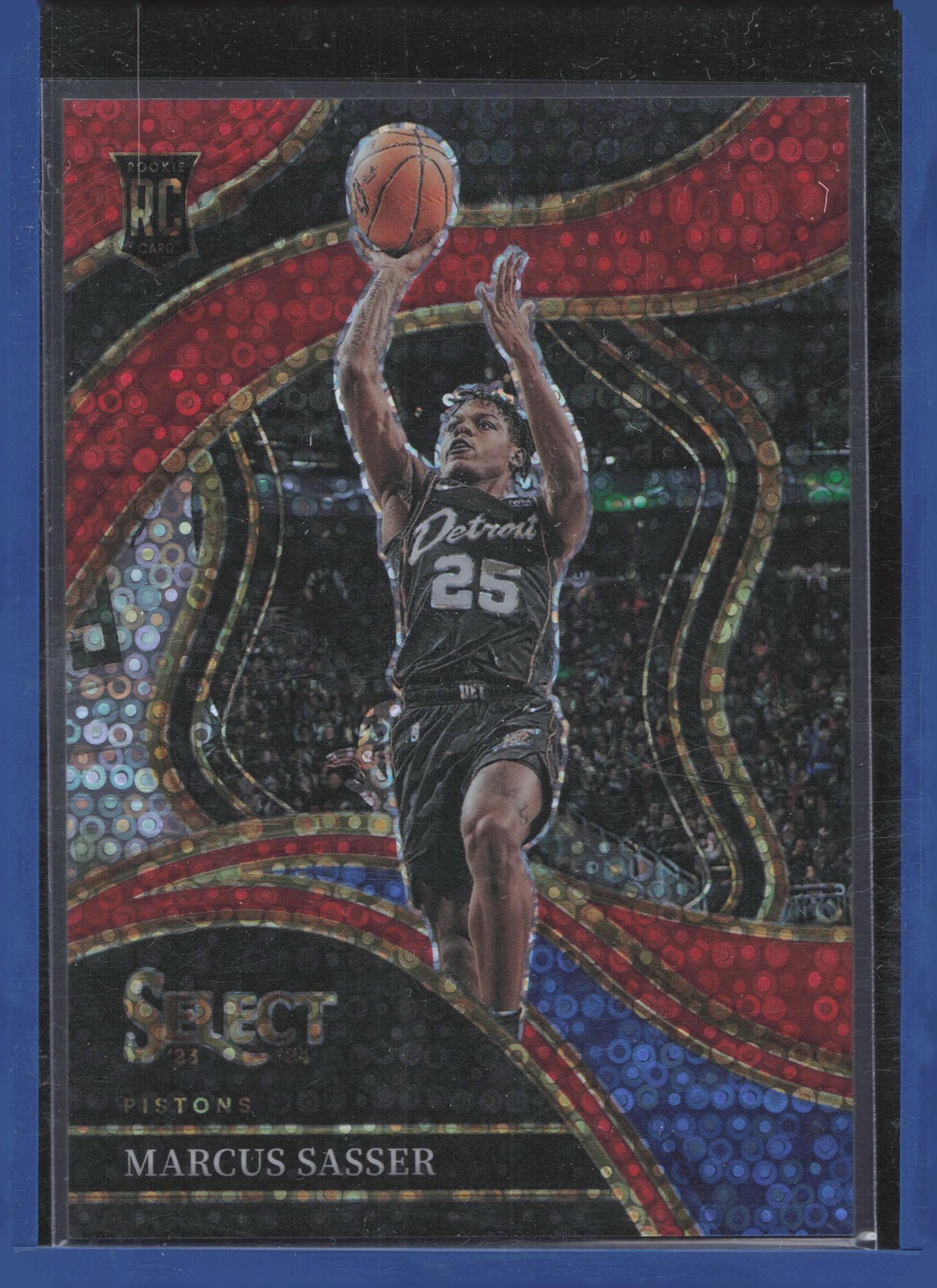 2023-24 Panini Select #292 Marcus Sasser Red Disco Prizms #/49