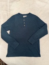 Men's Long Sleeve Blue Henley Shirt/Sweater Goodfellow  Co Size Medium