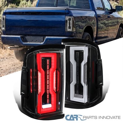 Pearl Black Fits Dodge 09-18 Ram 1500 2500 3500 Full LED Tail Lights Brake Lamps