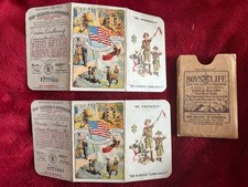 1922/1923 Boy Scouts of America Membership Cards Patriotic Illustrations +Sleeve