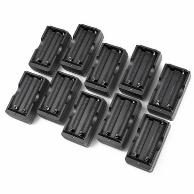 1865 I8650 Dual Slot Smart Wall Charger For 3.7V Rechargeable Li-ion Battery USA